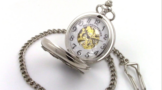 Mullingar Pewter Mechanical Pocket Watch Trinity Knot Border
