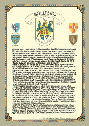 Aherne Family Crest Parchment