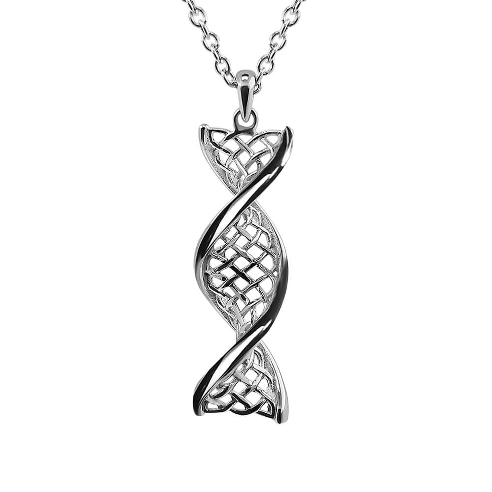 Celtic DNA Sterling Silver Celtic Knot Necklace