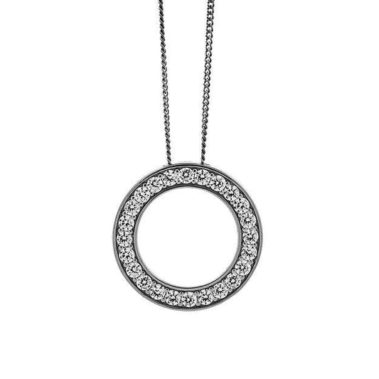 Sterling Silver Circle of Life CZ Pendant