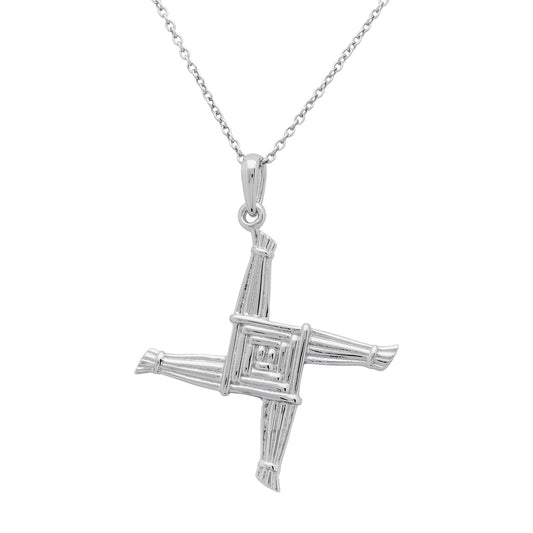 Sterling Silver St. Bridget's Cross Necklace