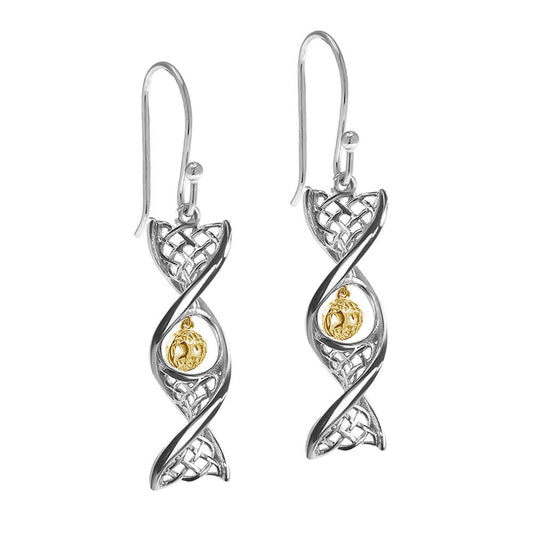 Celtic DNA Sterling Silver Tree of Life Earrings