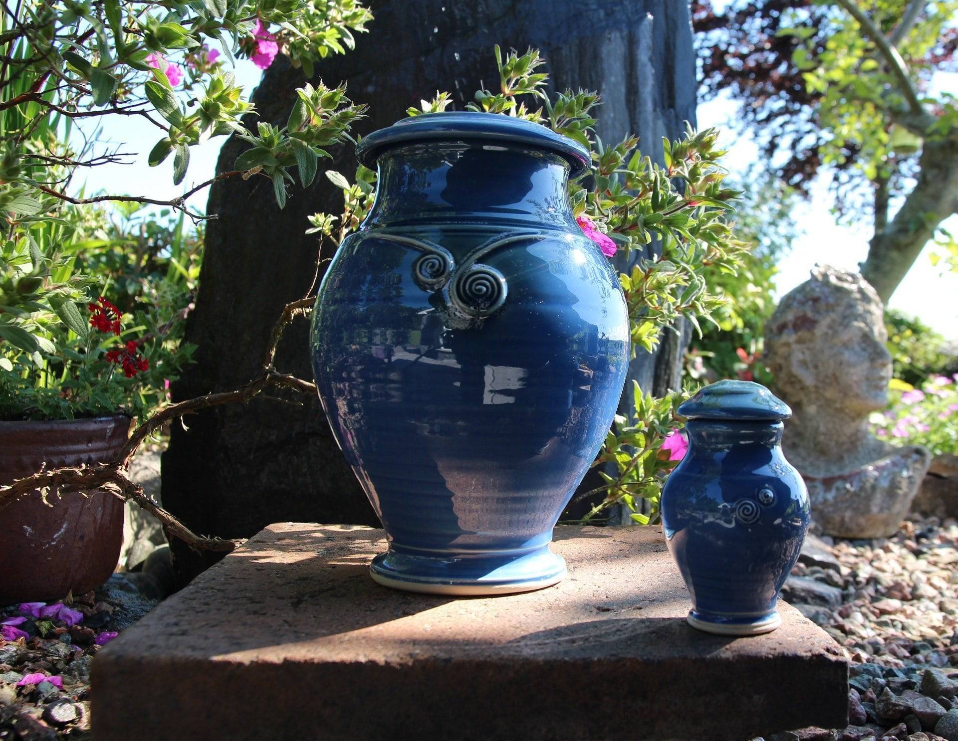 Torc Celtic Cremation Urn & Keepsake - Seasalt Blue