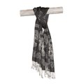 pashmina tree of life grey scarf 2