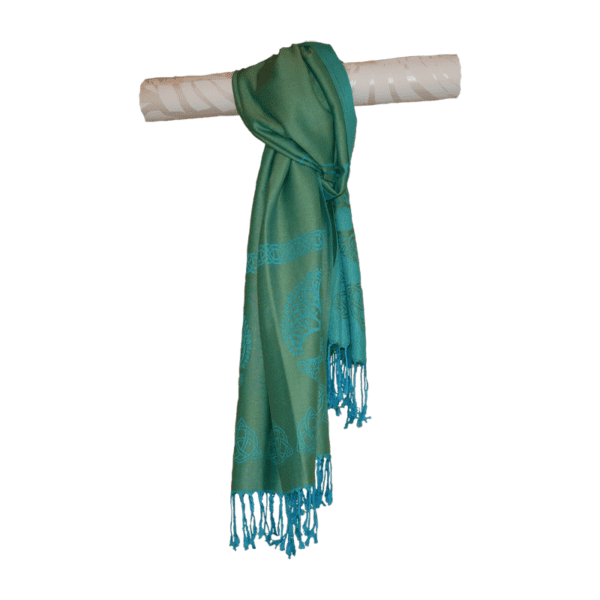 Turquoise Tree of Life Pashmina 2