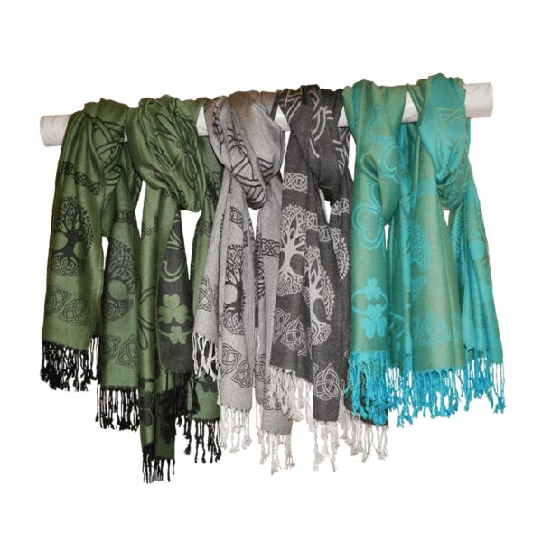 Turquoise Tree of Life Pashmina 3