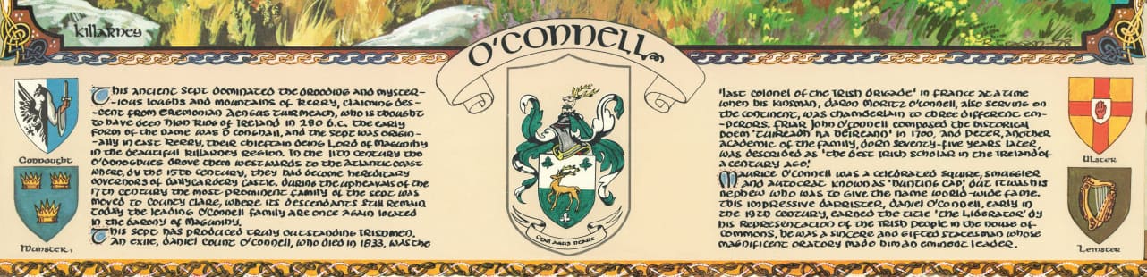 O'Connell Family Crest Parchment