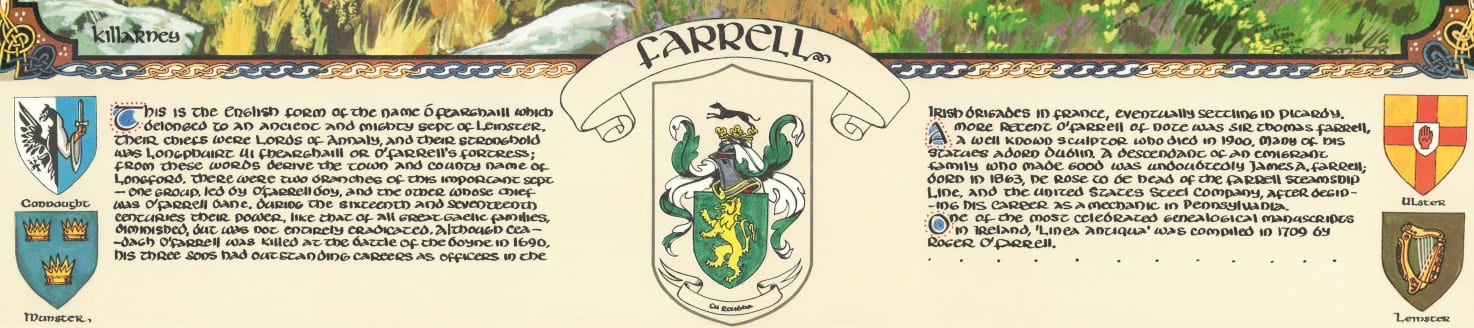 Farrell Family Crest Parchment