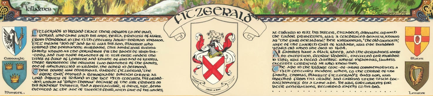 Fitzgerald Family Crest Parchment