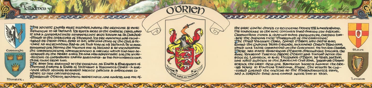 O'Brien Family Crest Parchment