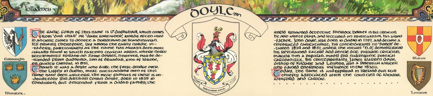 Doyle Family Crest Parchment