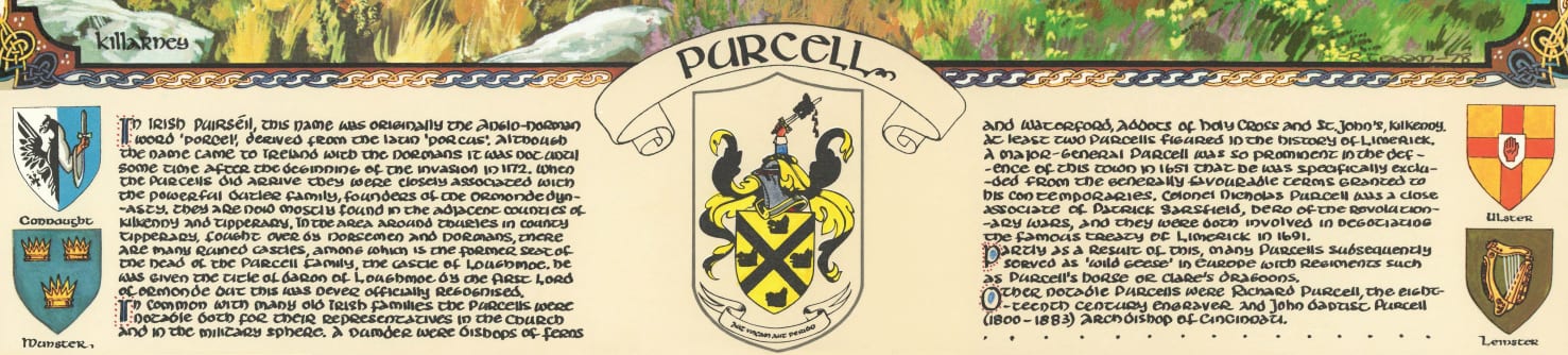Purcell Family Crest Parchment