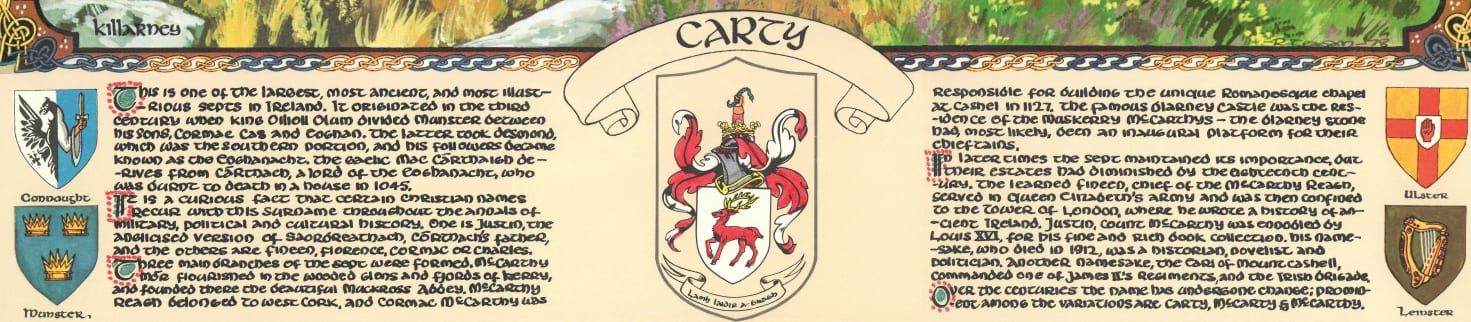 Carty Family Crest Parchment