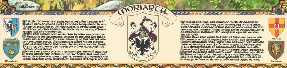 Moriarty Family Crest Parchment