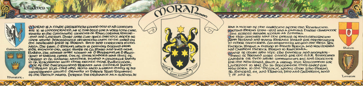 Moran Family Crest Parchment
