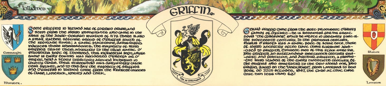 Griffin Family Crest Parchment