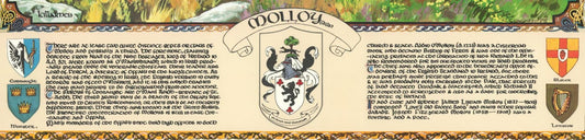 Molloy Family Crest Parchment