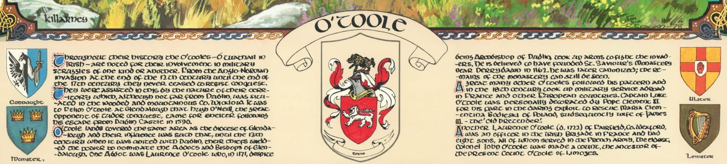 O'Toole Family Crest Parchment