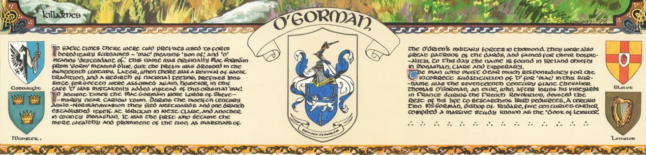 O'Gorman Family Crest Parchment
