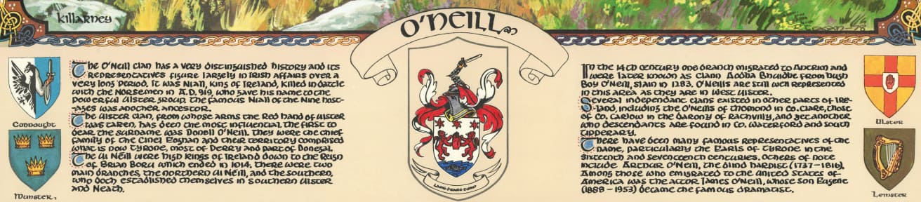 O'Neill Family Crest Parchment