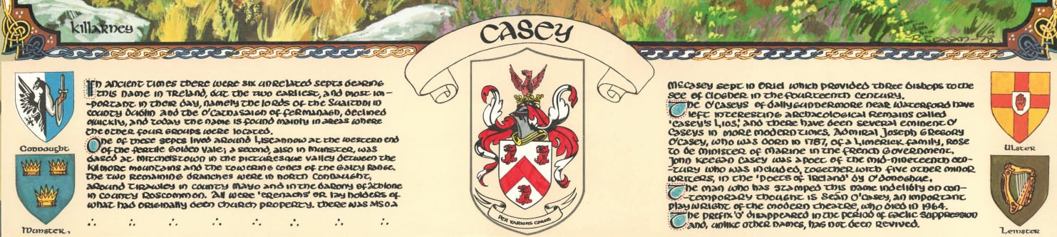Casey Family Crest Parchment