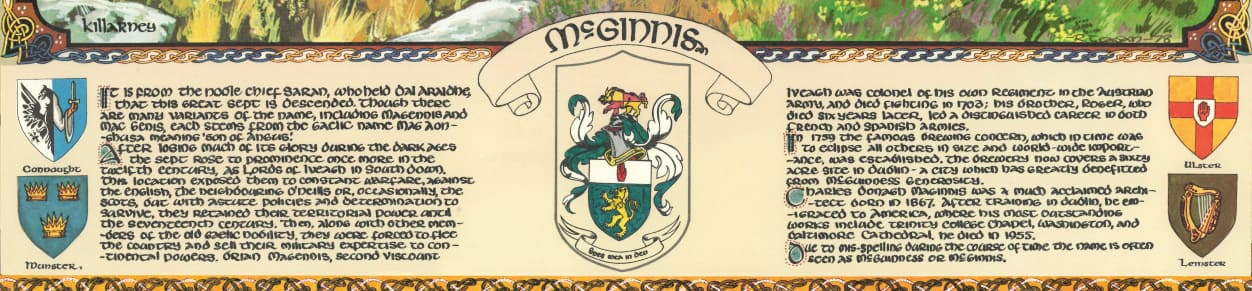 McGinnis Family Crest Parchment