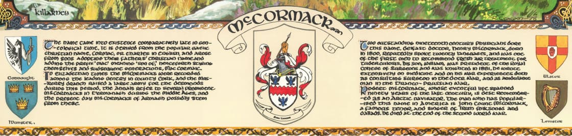 McCormack Family Crest Parchment