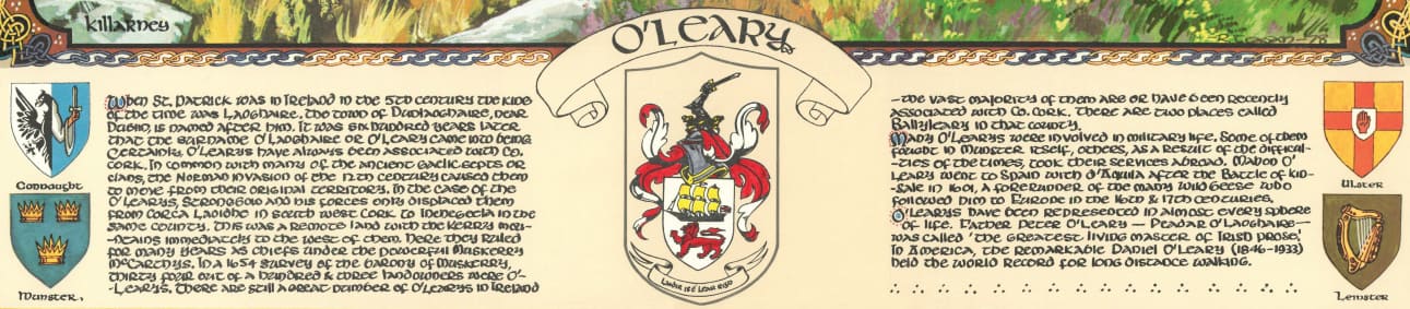 O'Leary Family Crest Parchment