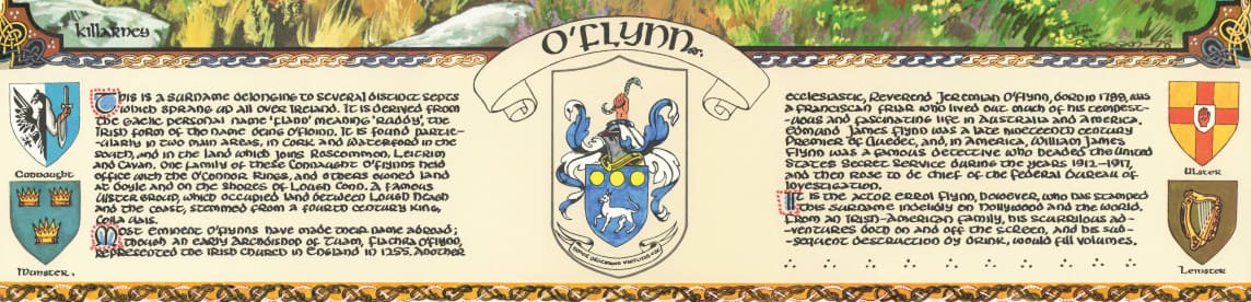 O'Flynn Family Crest Parchment
