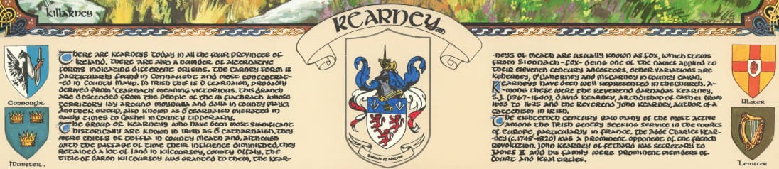 Kearney Family Crest Parchment