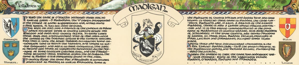Madigan Family Crest Parchment