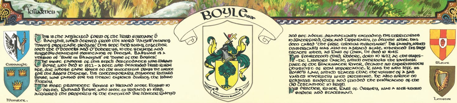 Boyle Family Crest Parchment