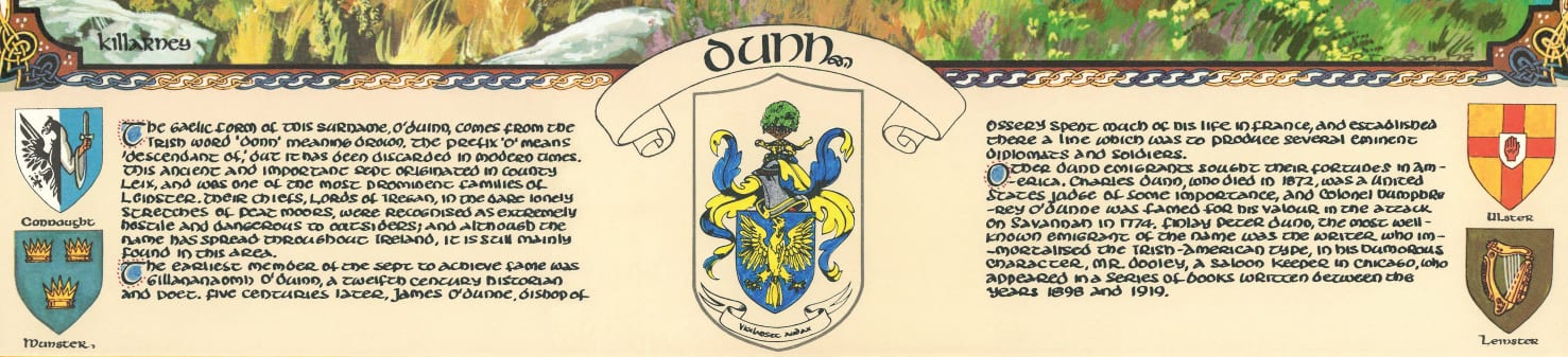 Dunn Family Crest Parchment