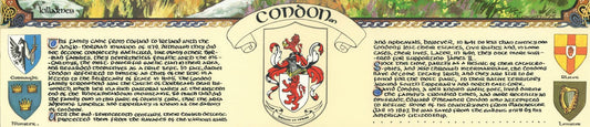 Condon Family Crest Parchment