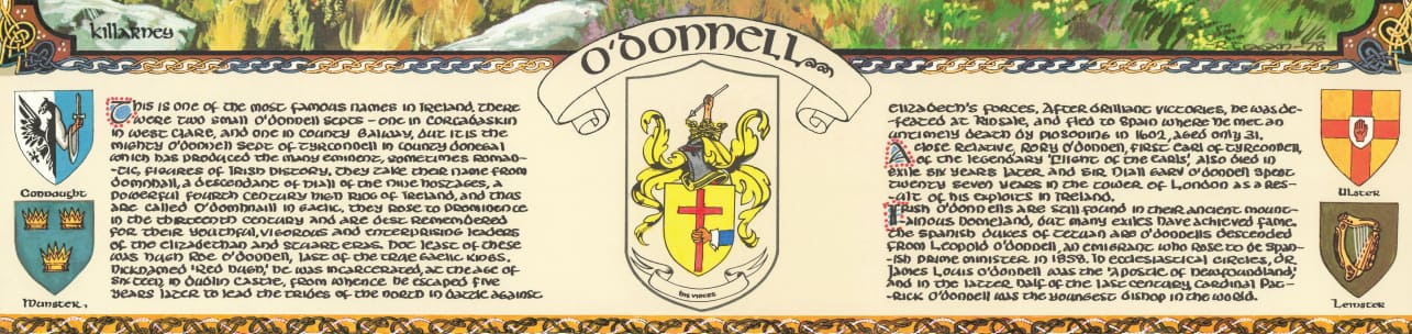 O'Donnell Family Crest Parchment