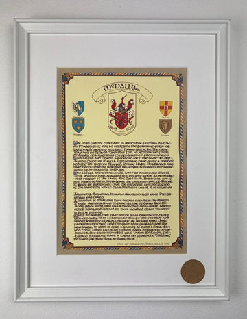 Higgins Family Crest Parchment