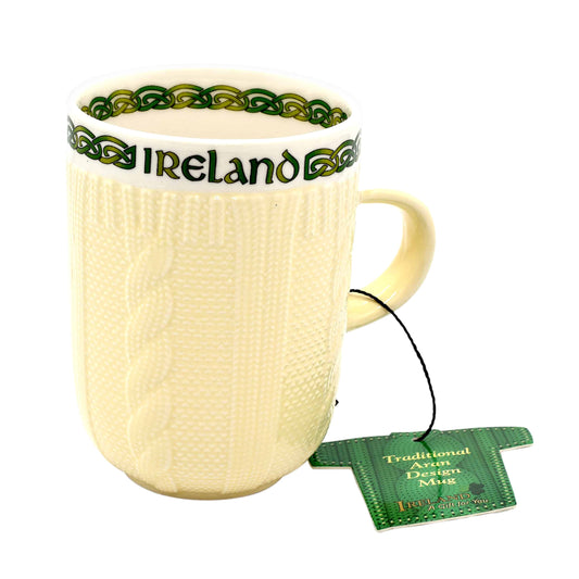 Beige Aran Stitch Irish Mug