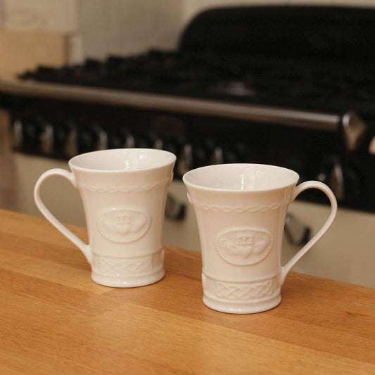 Belleek Classic 10oz Claddagh Mug Set