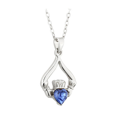 Claddagh Birthstone Necklace - September