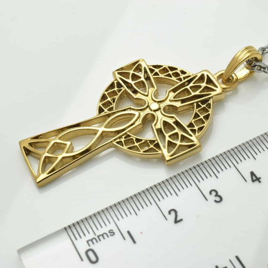 Gold Plated Traditional Filigree Celtic Cross