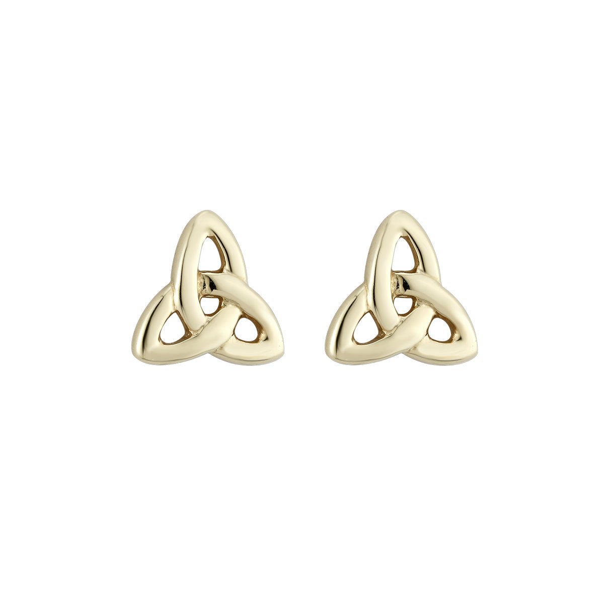 Rhodium Trinity Knot Stud Earrings