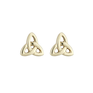 Rhodium Trinity Knot Stud Earrings