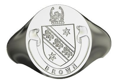Irish Rings - Personalized Sterling Silver Full Coat of Arms Ring