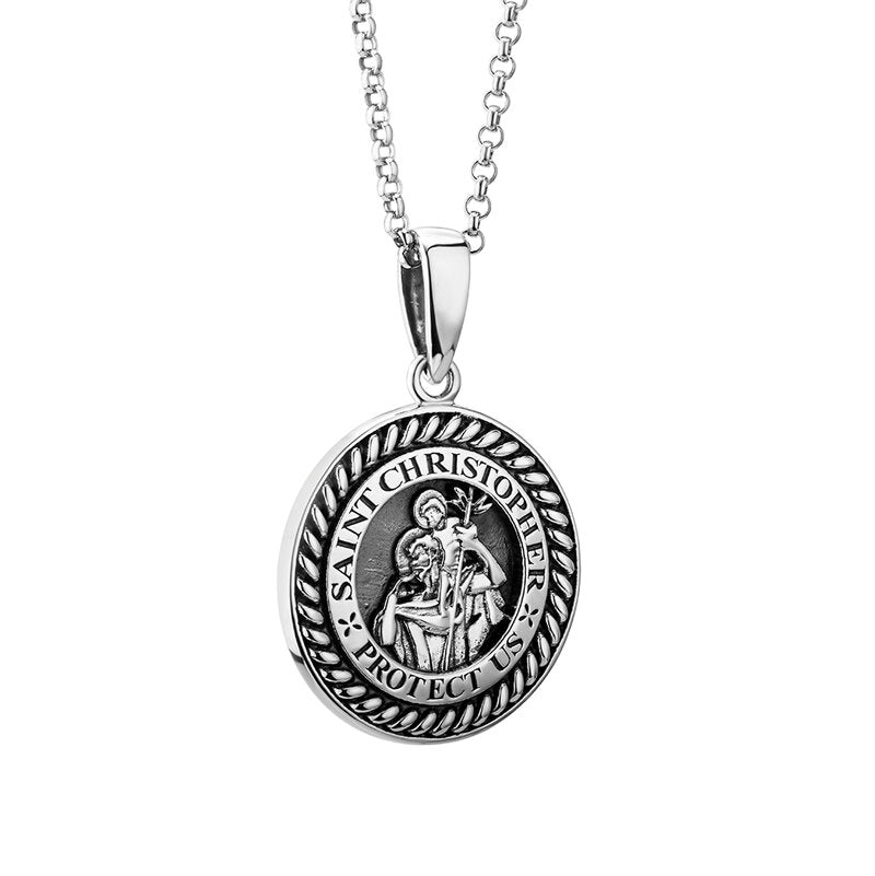 St christopher shop necklace mens