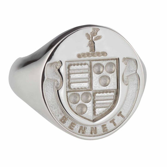 Irish Rings - Personalized Sterling Silver Full Coat of Arms Ring