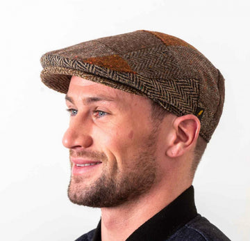 Tweed Brown Tones Patch Cap