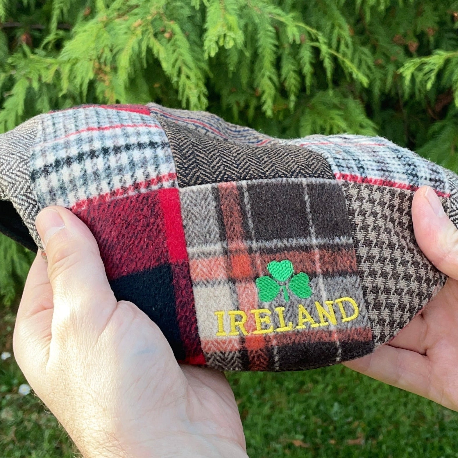 Ireland Red and Brown Tweed Patch Cap