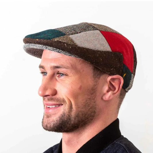 Donegal Tweed Red Patch Cap