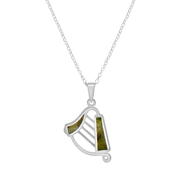 Pendant with Inlayed Marble Harp