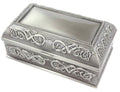 Mullingar Pewter Jewelry Box with Celtic & Claddagh Design